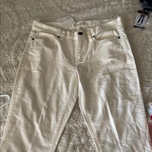 J. Crew Cream Straight Jeans Full-Length Denim